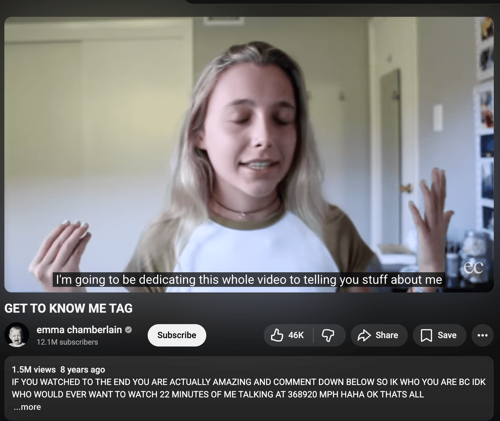 Early Emma Chamberlain Youtube